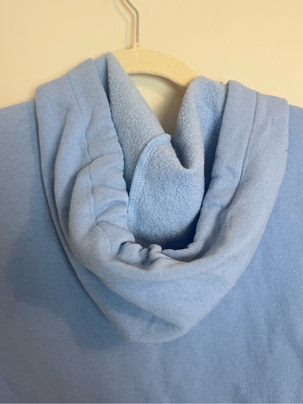 PINK Victoria's Secret Sky Blue Pullover Hoodie with raw hem - Picture 10 of 10